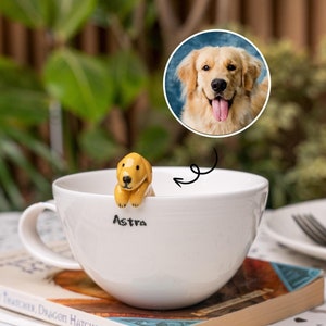 Custom Pet Mug with Pet Figure Handmade Ceramic Mug Peekaboo Pet Mug Memorial Gift for Pet Owners Personalized Dog/Cat Inside Mug Coffee Cup