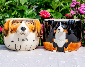Personalized 3D Pet Cup, Handmade Ceramic Coffee Cup Custom Dog/Cat Memorial Gift for Pet Lovers