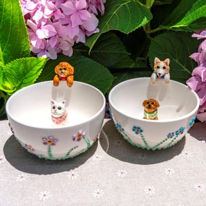 Custom Pet Mug with Pet Figure Handmade Ceramic Mug Peekaboo Pet Mug Memorial Gift for Pet Owners Personalized Dog/Cat Inside Mug Coffee Cup