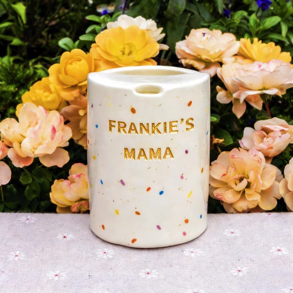 Colorful Spots Travel Mug, Handmade Ceramic Coffee Cup, To Go Ceramic Travel Tumbler, Hand-painted Mug, Sip Mug Mother's Day Gift for Her