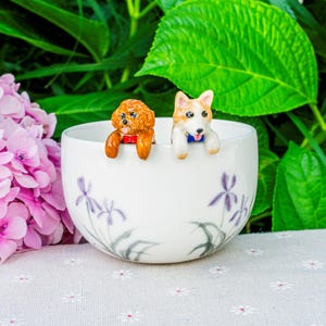 Custom Pet Mug with Pet Figure Handmade Ceramic Mug Peekaboo Pet Mug Memorial Gift for Pet Owners Personalized Dog/Cat Inside Mug Coffee Cup