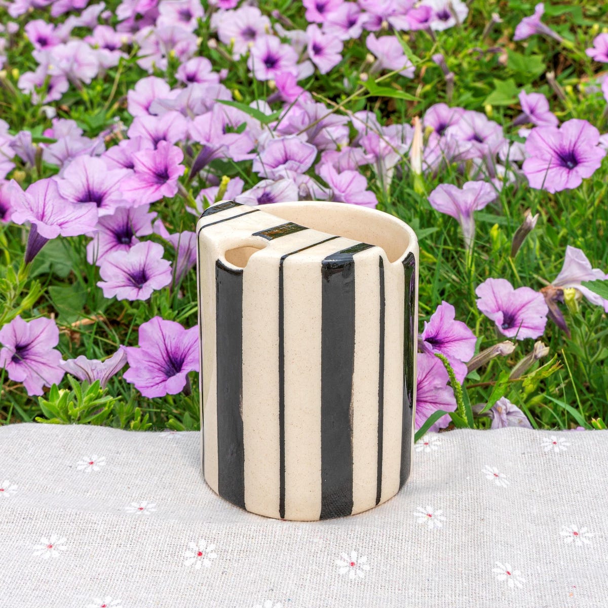 Striped Travel Tumbler, to Go Ceramic Tumbler, Handmade Pottery Mug, Hand-painted Sip Mug, Travel Mug Coffee Cup Unique Gift for Her - Etsy
