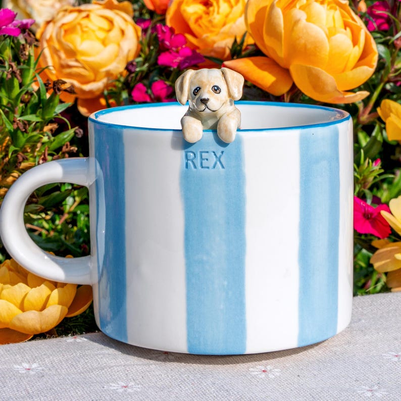 Custom Pet Mug with 3D Dog/Cat Figure Handmade Ceramic Mug Peekaboo Pet Mug Memorial Gift for Pet Lovers Personalized Pet Mug Coffee Cup image 17