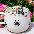 Custom Pet Mug with 3D Dog/Cat Figure Handmade Ceramic Mug Peekaboo Pet Mug Memorial Gift for Pet Lovers Personalized Pet Mug Coffee Cup product logo
