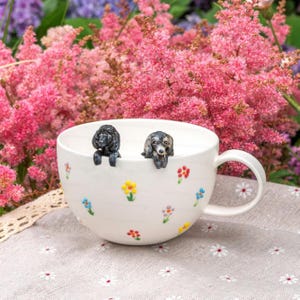 Custom Pet Mug with 3D Dog/Cat Figure Handmade Ceramic Mug Peekaboo Pet Mug Memorial Gift for Pet Lovers Personalized Pet Mug Coffee Cup