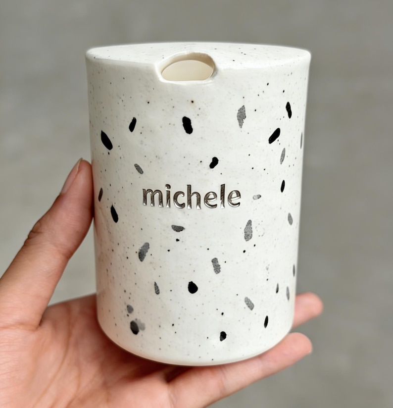 Colorful Spots Travel Mug, Handmade Ceramic Coffee Cup, To Go Ceramic Travel Tumbler, Hand-painted Mug, Sip Mug Mother's Day Gift for Her imagem 9