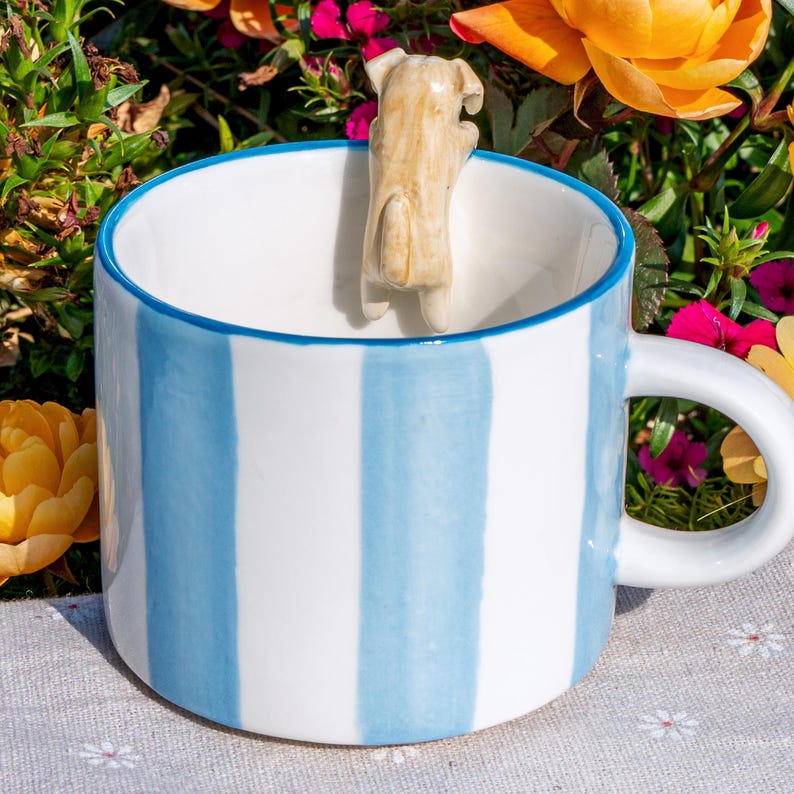 Custom Pet Mug with 3D Dog/Cat Figure Handmade Ceramic Mug Peekaboo Pet Mug Memorial Gift for Pet Lovers Personalized Pet Mug Coffee Cup image 16
