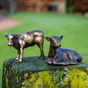 Dekofigur Kalb Stehend – Realistische Gartendeko Aus Frostfestem Harz, 46x32 Cm