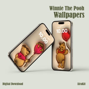 Winnie Puuh-Hintergründe | 3D Sperrbildschirm (Digitaler Download)