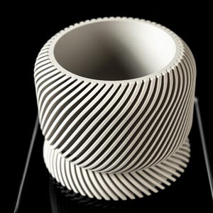 The &quot;SLANT&quot; Modern Planter, Geometric Pot, Available in Multiple Colors, Indoor Outdoor Plant, 3D Geometric Modern Watering Pot, Gift