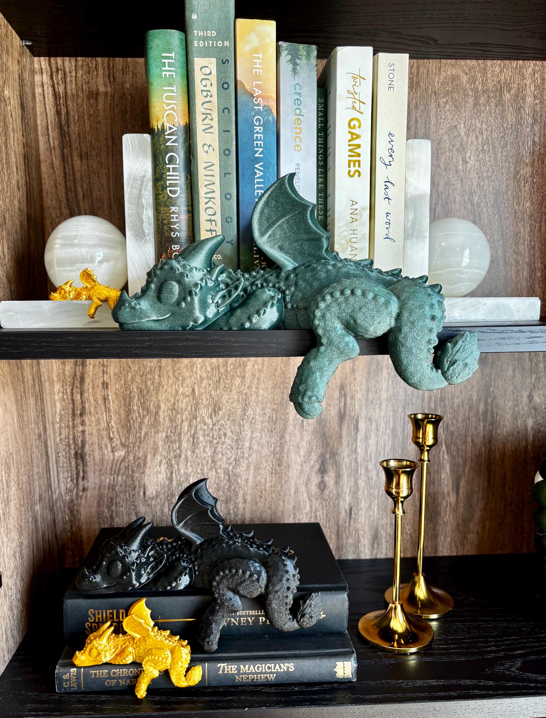Sleeping Bookshelf Dragon | Fourth Wing Empyrean Series | Bookish