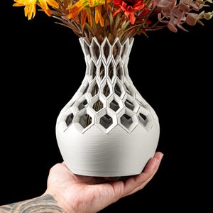 The &quot;VeloVase&quot; Modern Planter, Hexagon Plant Pot, Available in Multiple Colors, Indoor Outdoor Plant, 3D Geometric Modern Watering Pot, Gift