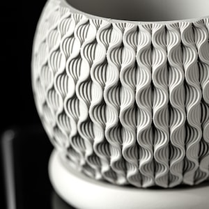 Bloom Modern Planter, Geometric Pot, Available in Multiple Colors, Indoor Outdoor Plant, 3D Geometric Modern Watering Pot, Gift