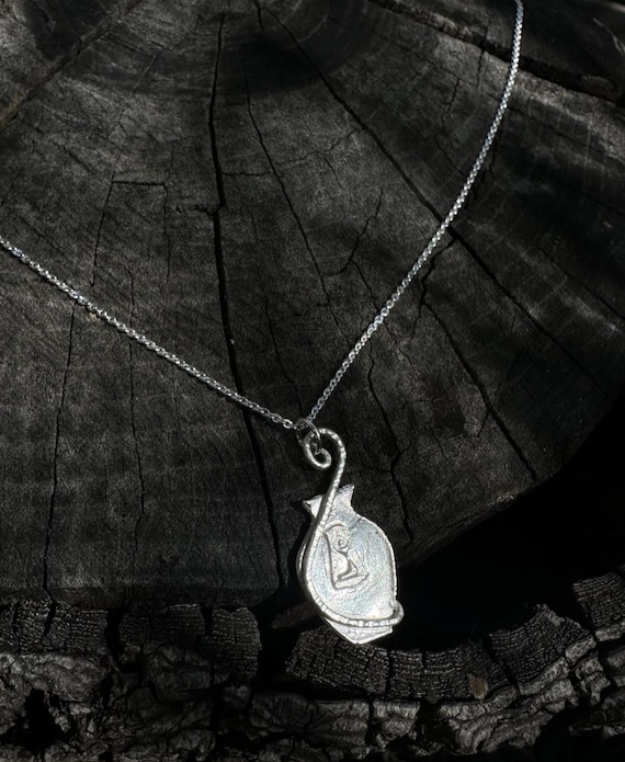 Fine Silver Amphora Vase Necklace: Ethical Sustainably-made
