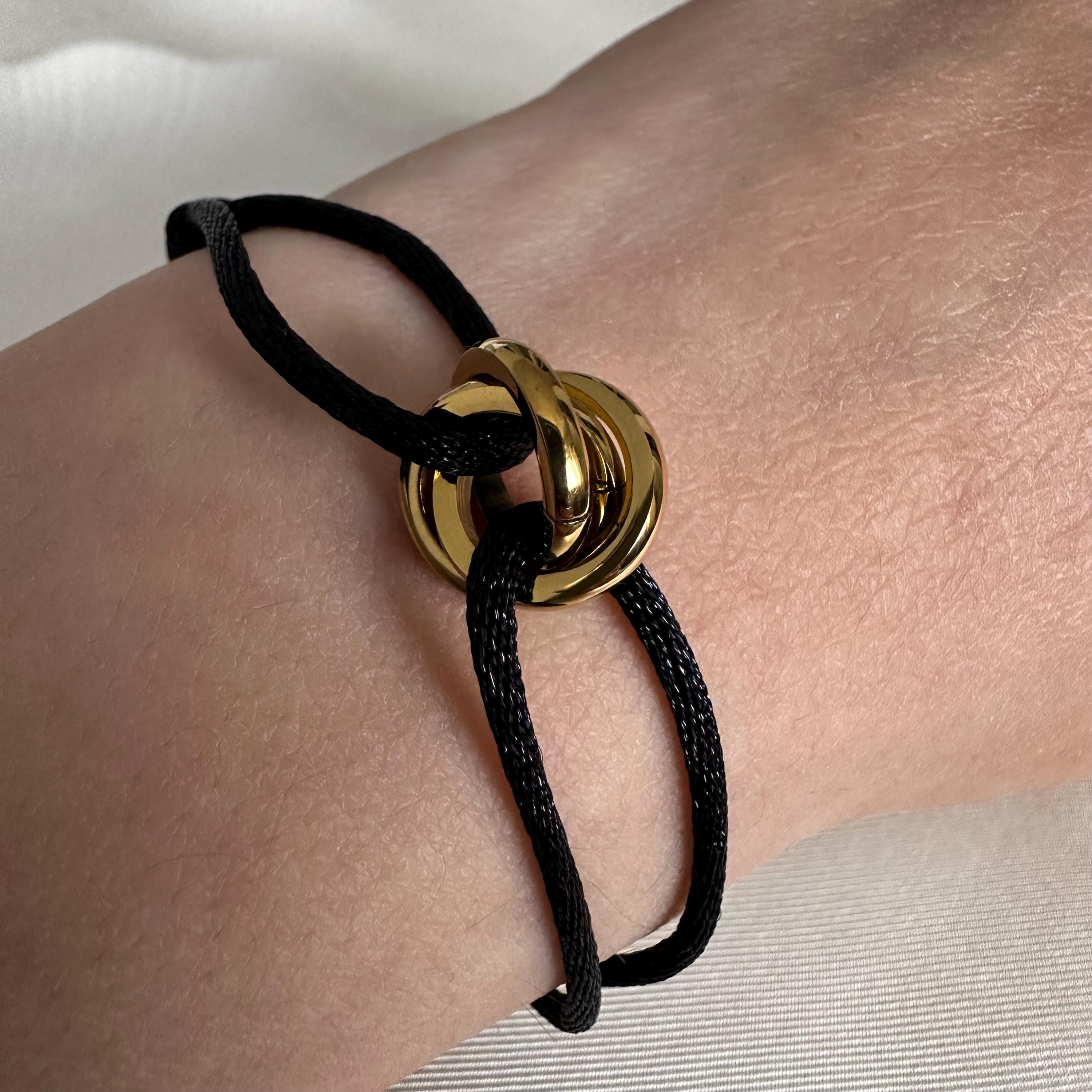 how to tie cartier trinity cord bracelet