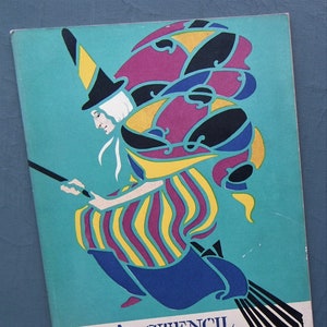 Dean's Stencil Book No. 14 vintage antique 1920s 1930s UNUSED papercrafts stencilling - witch flying ducks or geese Japanese dragon fairy