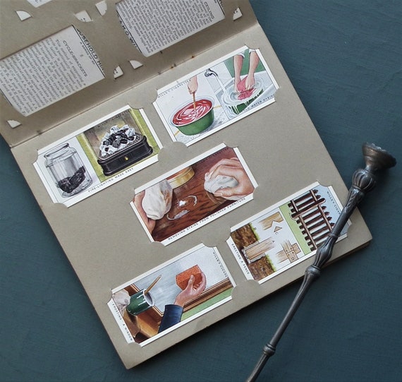 Household Hints - vintage 1930s cigarette cards - Wills's Cigarette  Picture-Card Album - complete original set collector cards