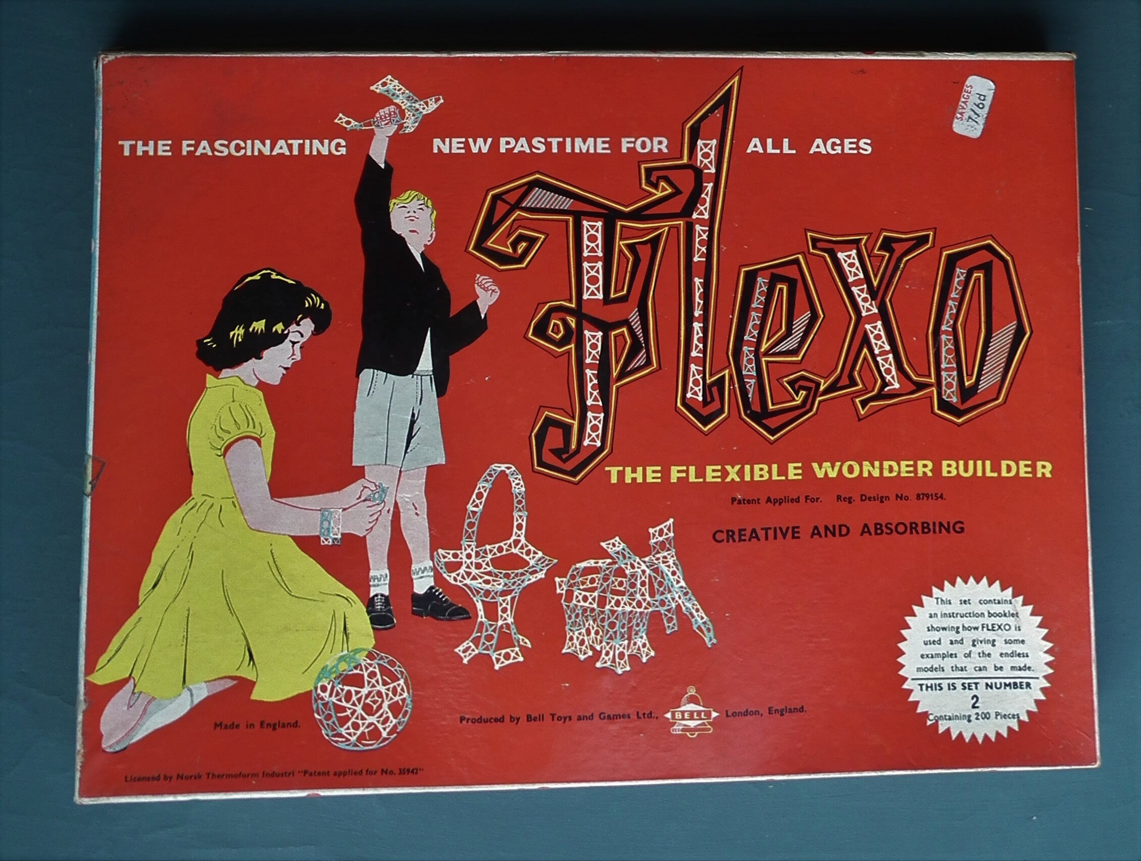 Vintage 1950s 1960s Plastic Building Toy Flexo the Flexible picture pic