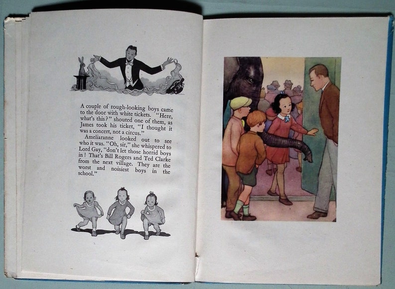 Vintage 40s Illustrated Children's Book Ameliaranne Gives Etsy