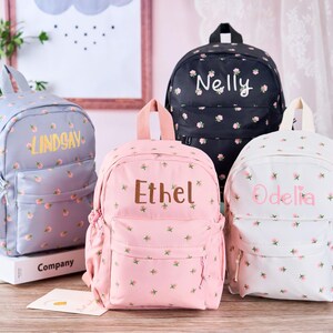 Sac à dos personnalisé pour enfant avec nom, cartable personnalisé pour enfant, joli sac à dos brodé pour enfant, cadeau pour garçon et fille, sac à dos pour tout-petit pour enfant