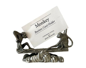 Royal Selangor Pewter Monkey Business Card Holder "Corporate Jungle"