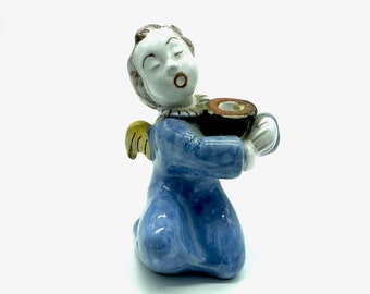 Vintage Ceramic Angel Tiny Taper Candleholder Made in Austria