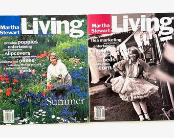 Martha Stewart Living Magazine June / July / August / September 1993 Two Magazines Flea Marketing, Garden Ornaments, Growing Poppies