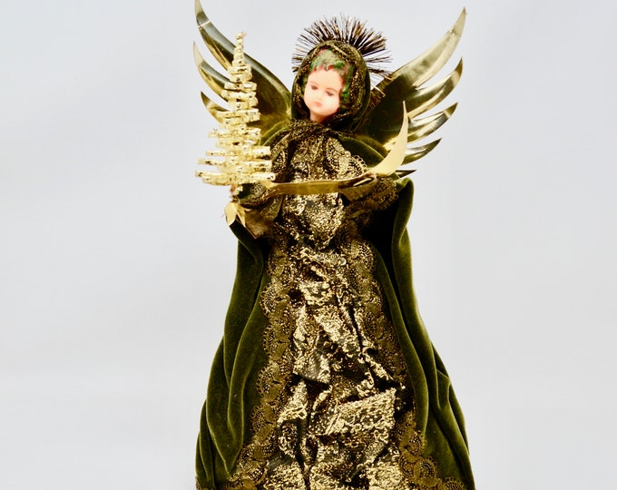 Vintage Nuremberg Wax Angel Christmas Tree Topper Germany Etsy