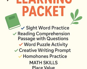 4th Grade Summer Learning Workbook: Reading, Math, Writing (PDF Download, Answer Key Included)