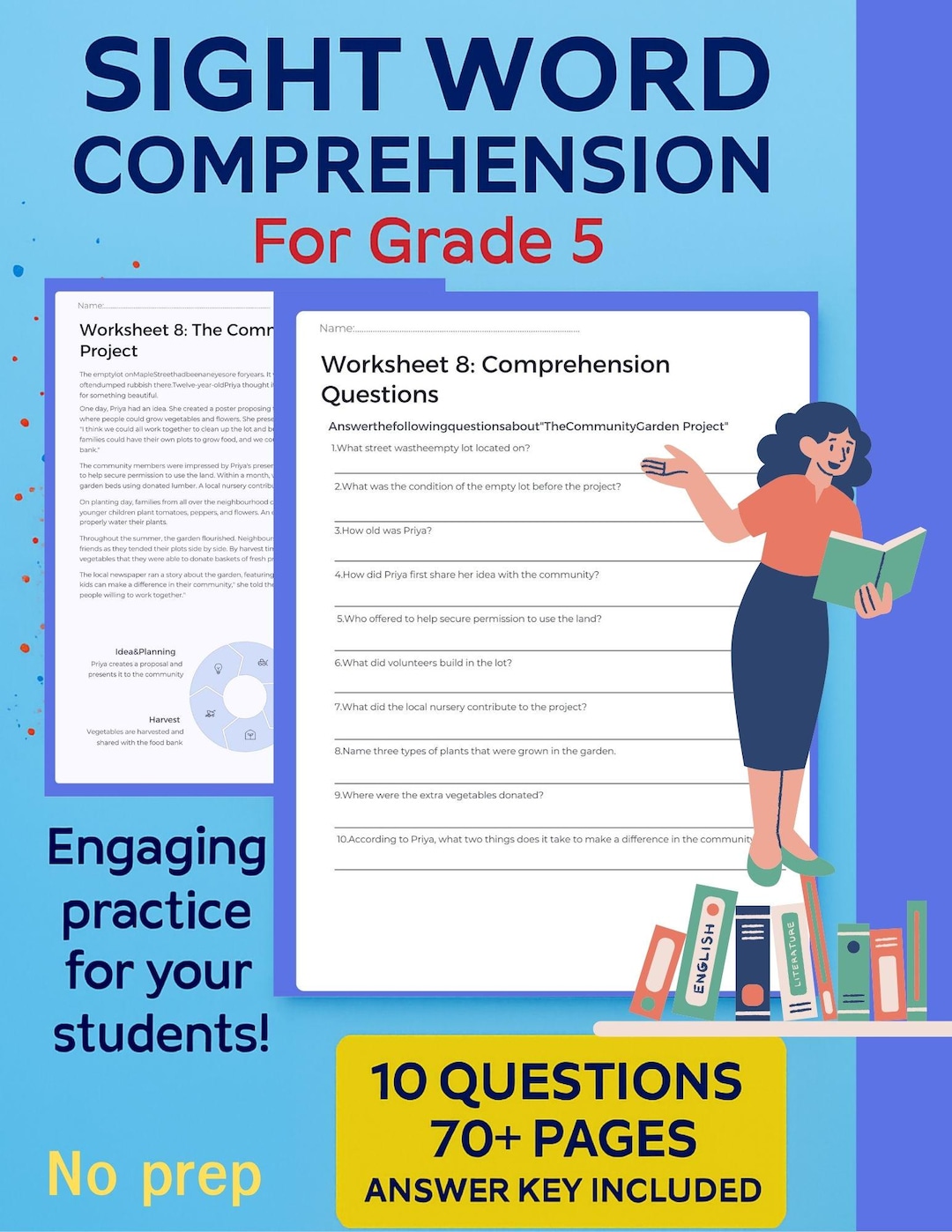 5th Grade Reading Comprehension Worksheets: 30 Stories (printable PDF ...
