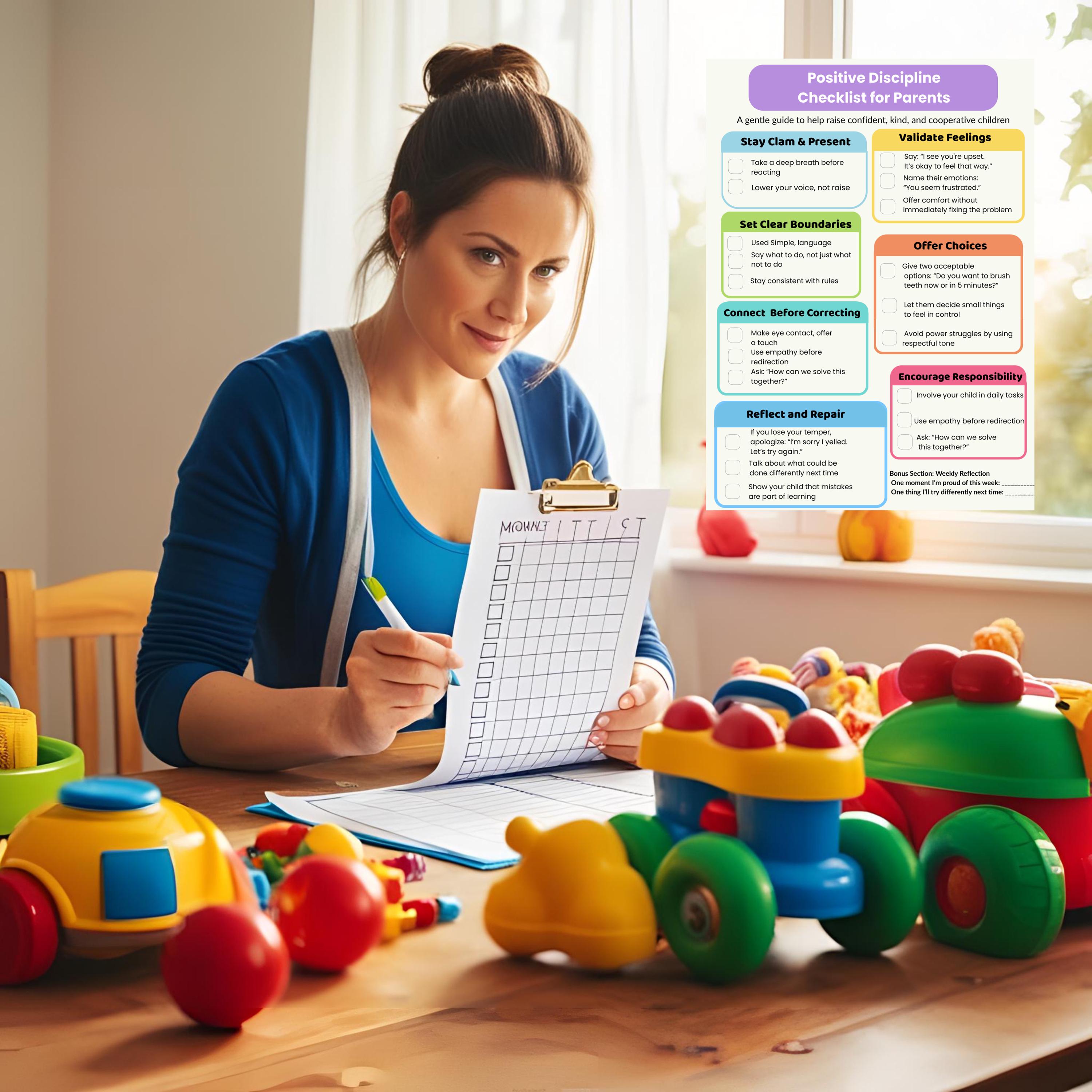 Positive Parenting Checklist: Gentle Discipline Guide (editable PDF ...