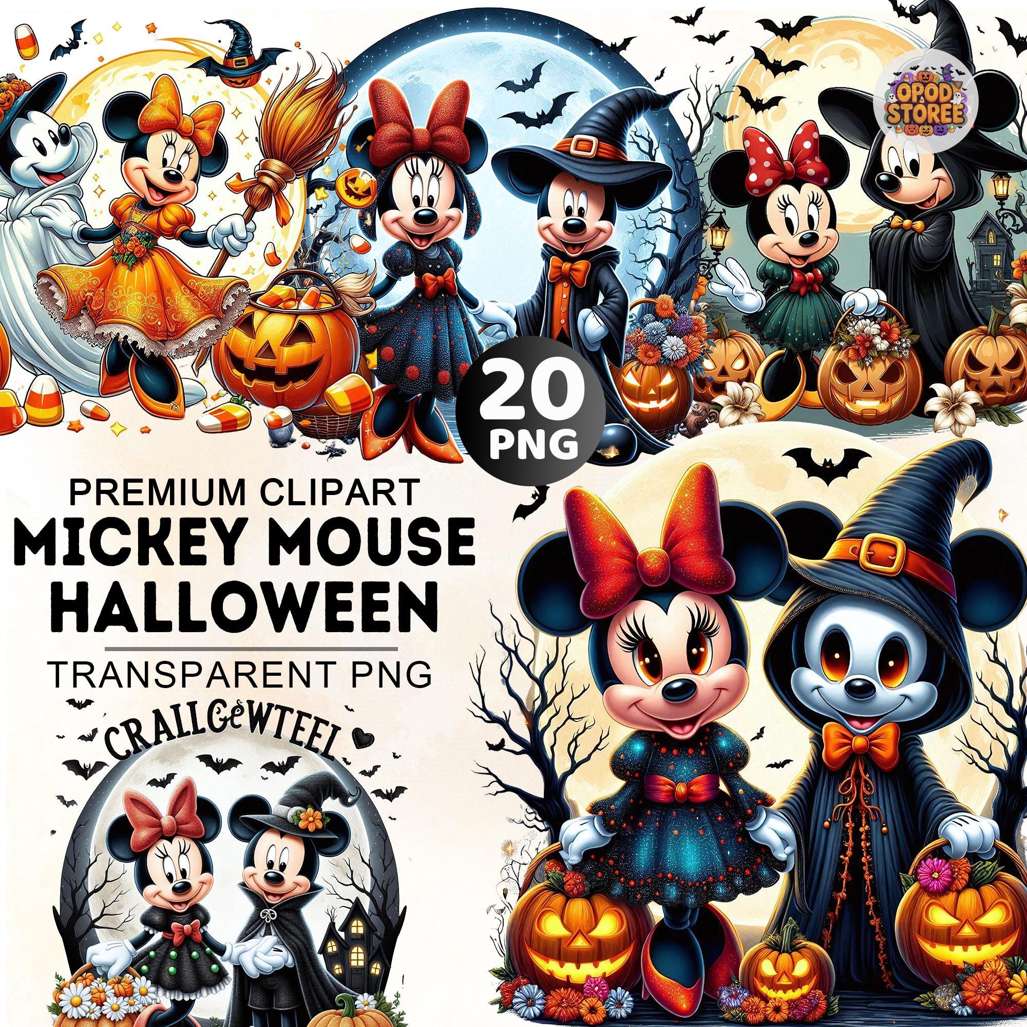 20+ Mickey Clipart Bundle, Mickey and Friends Png, Halloween Mickey and Minnie Clipart, Mickey Horror Png, Autumn Clipart, Spooky Png