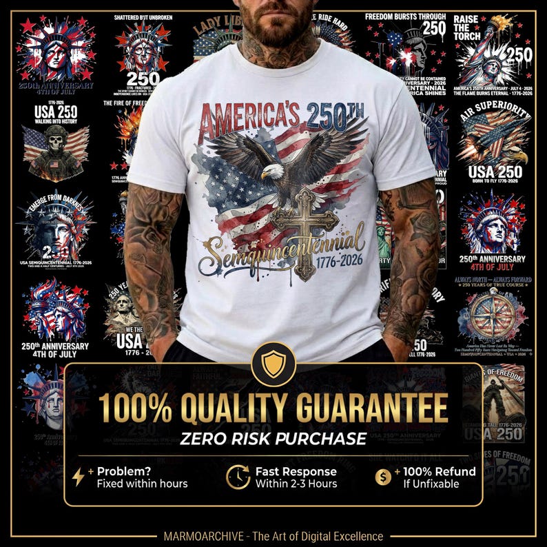 1000+ PNG Bundle 250th Anniversary Png, Patriotic Eagle Png, Semiquincentennial Png, USA 250th Png, 4th Of July Png Bundle, Freedom Png image 5