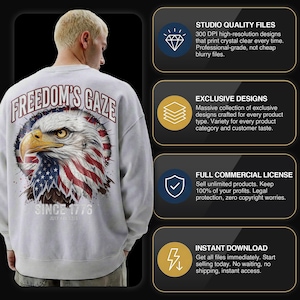 1000+ PNG Bundle 250th Anniversary Png, Patriotic Eagle Png, Semiquincentennial Png, USA 250th Png, 4th Of July Png Bundle, Freedom Png image 7