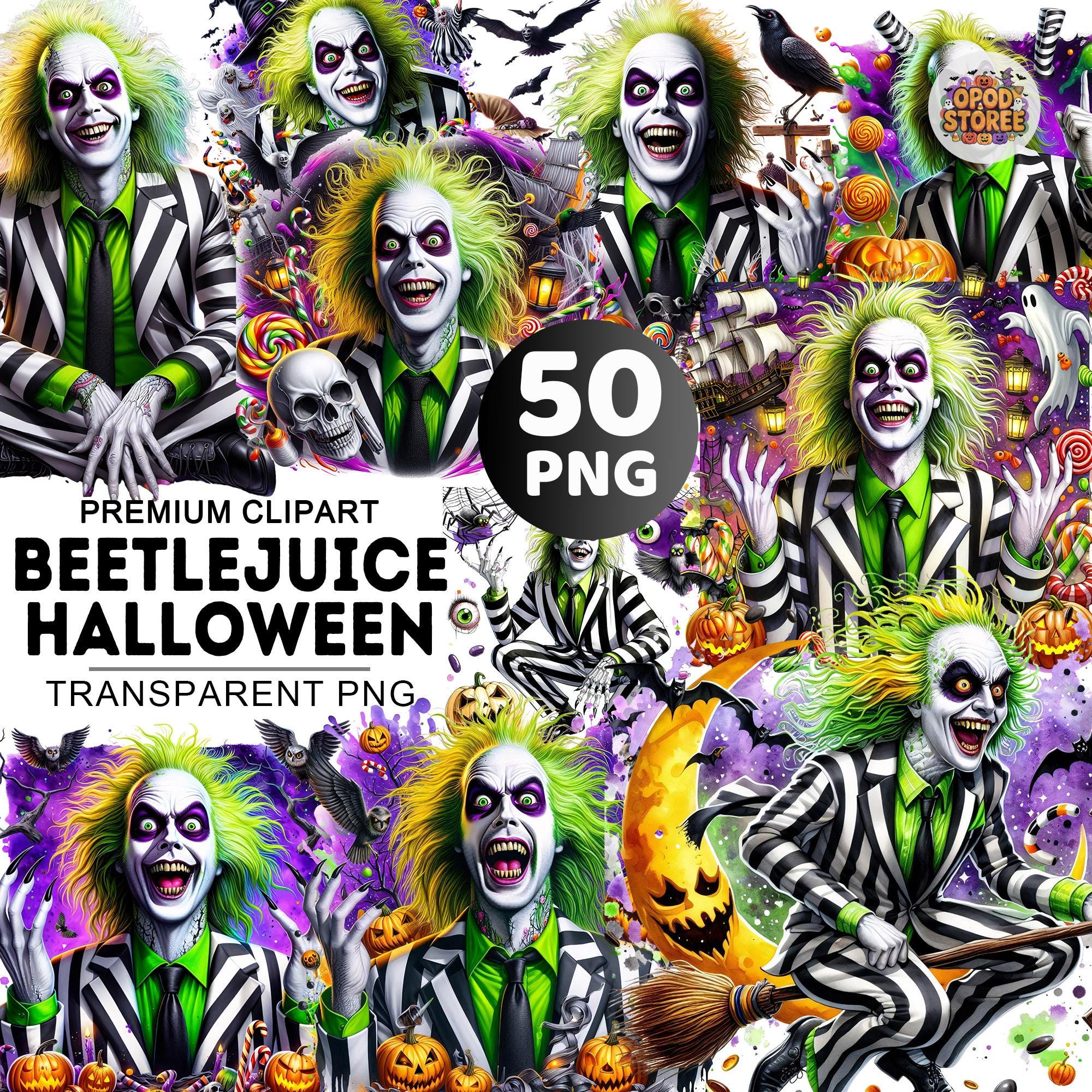 50+ Horror Movie Clipart Bundle, Halloween Png, Halloween Beetlejuice Clipart, Spooky Png, Killer Characters Clipart, Sandworm Png