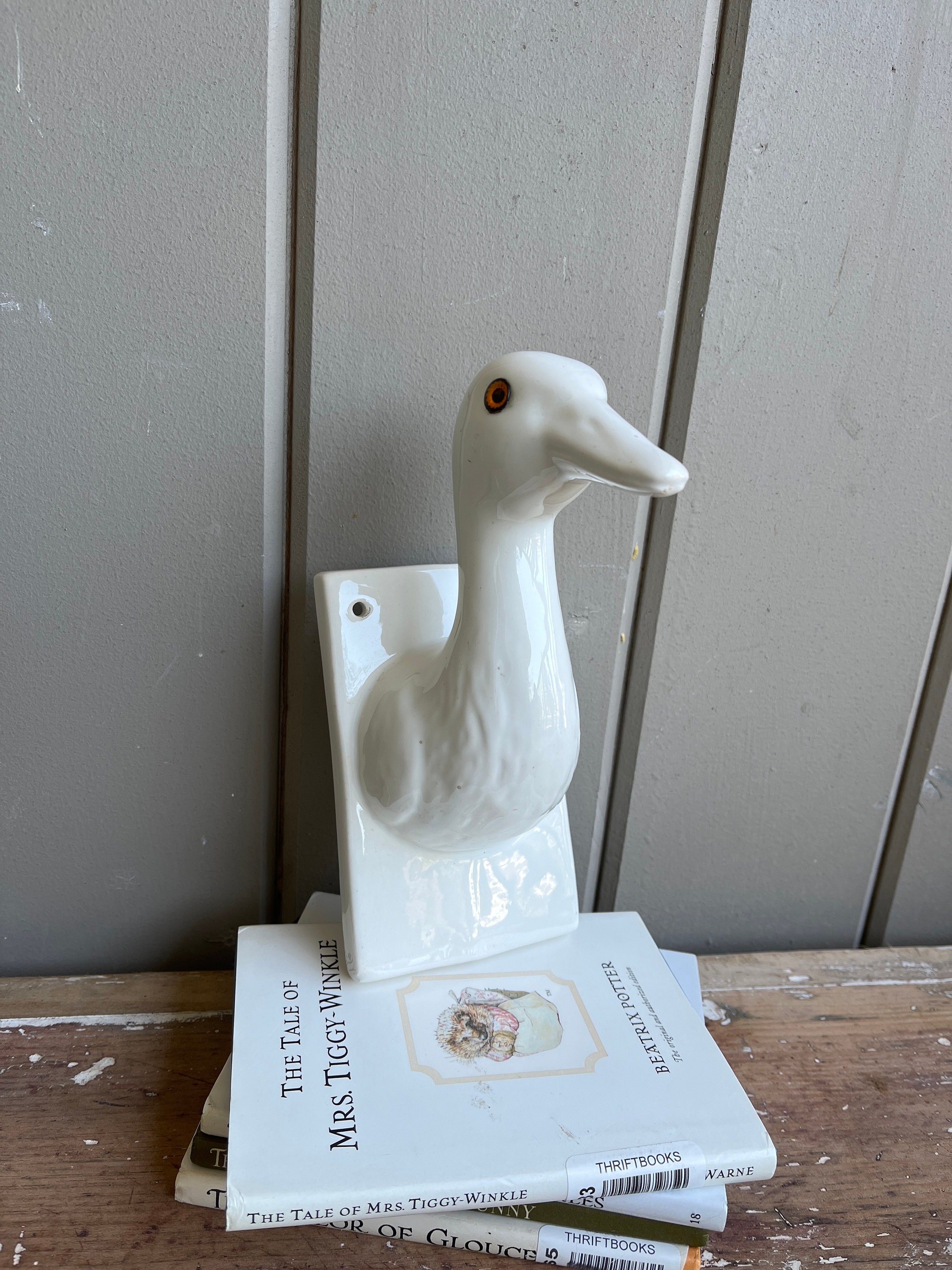 Ceramic Duck Towel Holder Etsy