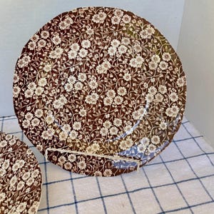 Brown Calico Staffordshire Plates - Etsy