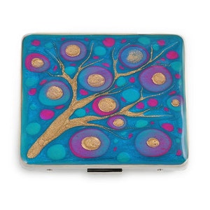 Hand Painted Blossom Pill Case: 8-Day Travel Pill Organizer