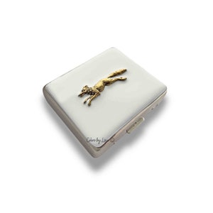 Fox Run Pill Box: Hand Painted Enamel, 8-Compartment Weekly Pill Organizer