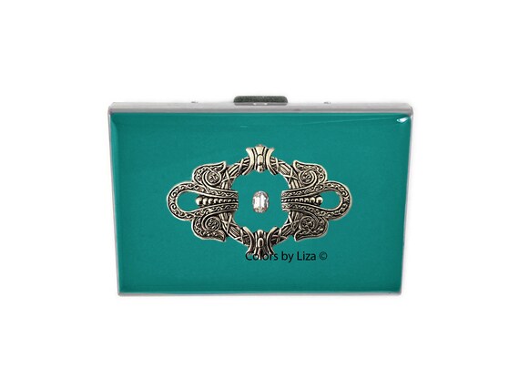 Letter M Floral Monogram Initial Credit Card RFID Blocker Holder Protector Wallet Purse Sleeves Set of 4