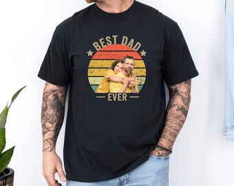 Vintage Dad Foto Shirt für Papa Vatertag Geschenk personalisiert Papa T-Shirt Geschenk zum Geburtstag Papa Shirt mit Bild