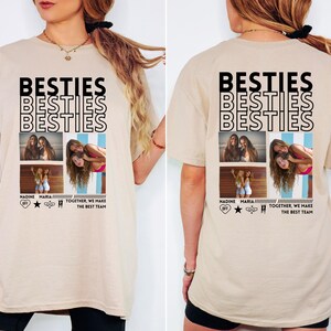 Personalisiertes Beste Freundin Geschenk T-Shirt mit Foto Freundschaft T-Shirt Freundin Beste Schwester Geschenkidee Beste Freundin Shirt image 3
