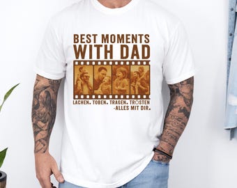 Vintage Shirt für Papa Vatertag Geschenk mit Foto – lustiges Papa T-Shirt – Geschenk zum Geburtstag – Papa Shirt mit Bild personalisiert