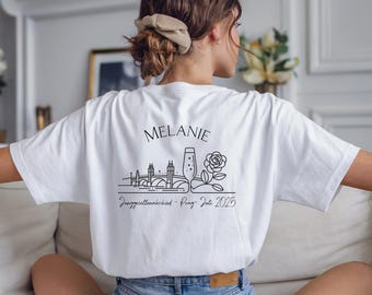 Jga T-Shirt personalisiert Braut TShirt  JGA Frauen JGA Braut Damen Braut Trauzeugin Geschenk Freundin Team Braut Shirt