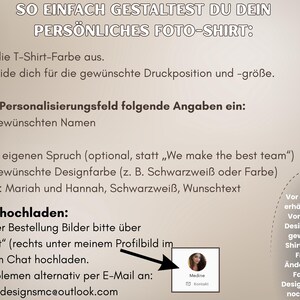 Personalisiertes Beste Freundin Geschenk T-Shirt mit Foto Freundschaft T-Shirt Freundin Beste Schwester Geschenkidee Beste Freundin Shirt image 10