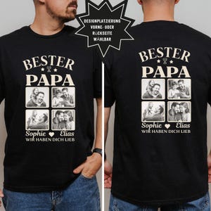 Bester Papar Foto Shirt für Papa Vatertag personalisiertes Vatertagsgeschenk mit Foto Papa T-Shirt mit Foto für Papa Geschenk für Vatertag