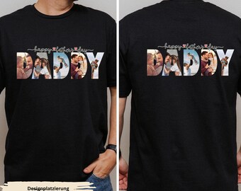 Daddy Shirt Personalisiertes Papa Geschenk mit Foto  – Vatertagsgeschenk mit Foto – Papa T-Shirt – Geschenk zum Geburtstag – Papa Shirt
