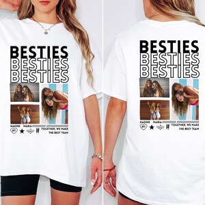 Personalisiertes Beste Freundin Geschenk T-Shirt mit Foto Freundschaft T-Shirt Freundin Beste Schwester Geschenkidee Beste Freundin Shirt image 7