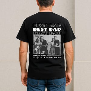 Vatertag Geschenk Bester Papa Shirt Geschenk Vatertag mit Foto – Papa T-Shirt – Geschenk zum Geburtstag  Papa Shirt mit Bild personalisiert