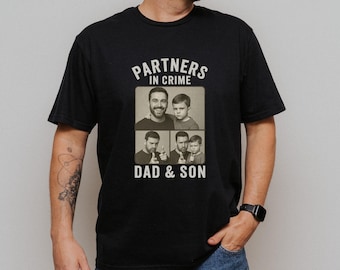 Vater Sohn Shirt für Papa Vatertag Geschenk mit Foto – lustiges Papa T-Shirt – Geschenk zum Geburtstag – Papa Shirt mit Bild personalisiert